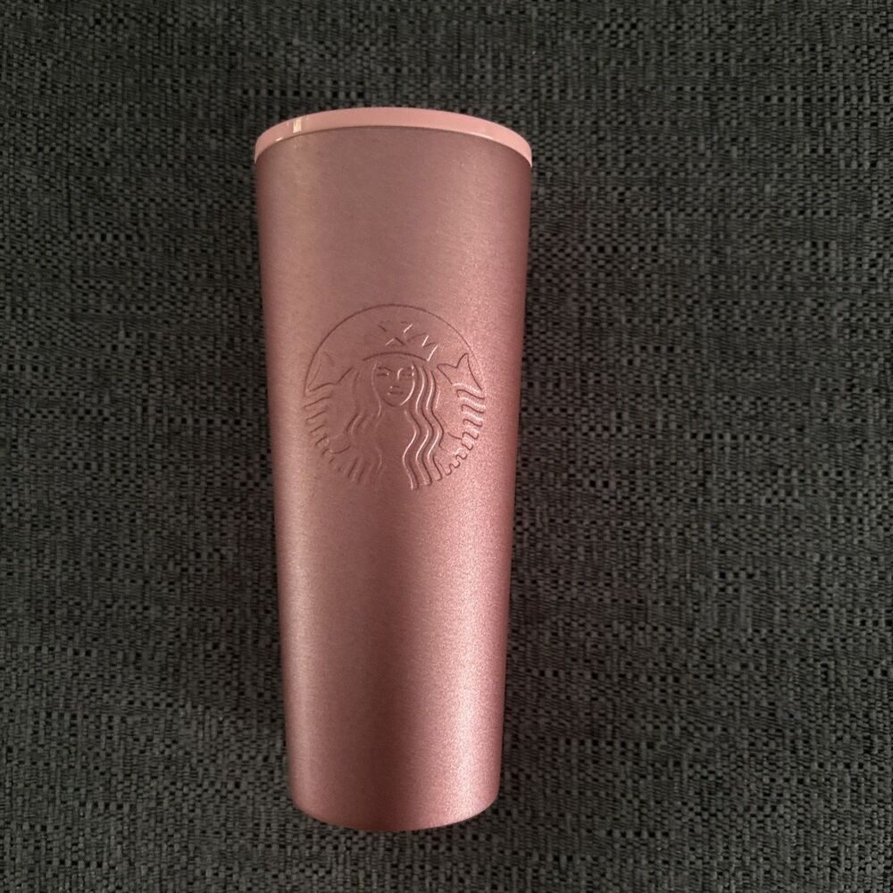 Rose Gold Pink Metallic Stainless Steel 24oz Cold Tumbler (no Straw)